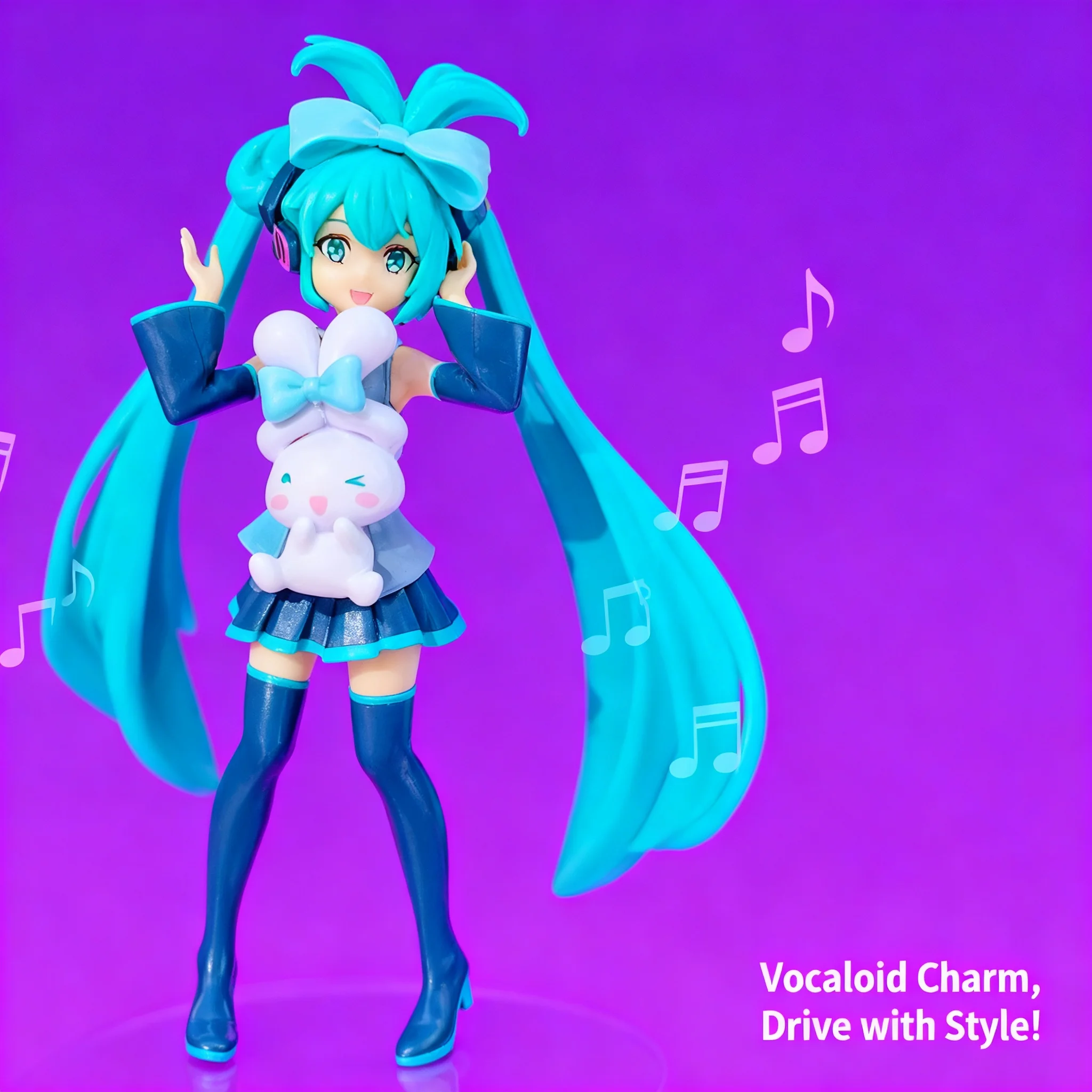 

Cinnamoroll Hatsune Miku Collaboration Figure Sitting Standing Pose Miku Model Anime Figure Wholesale Finished Product Sanrio