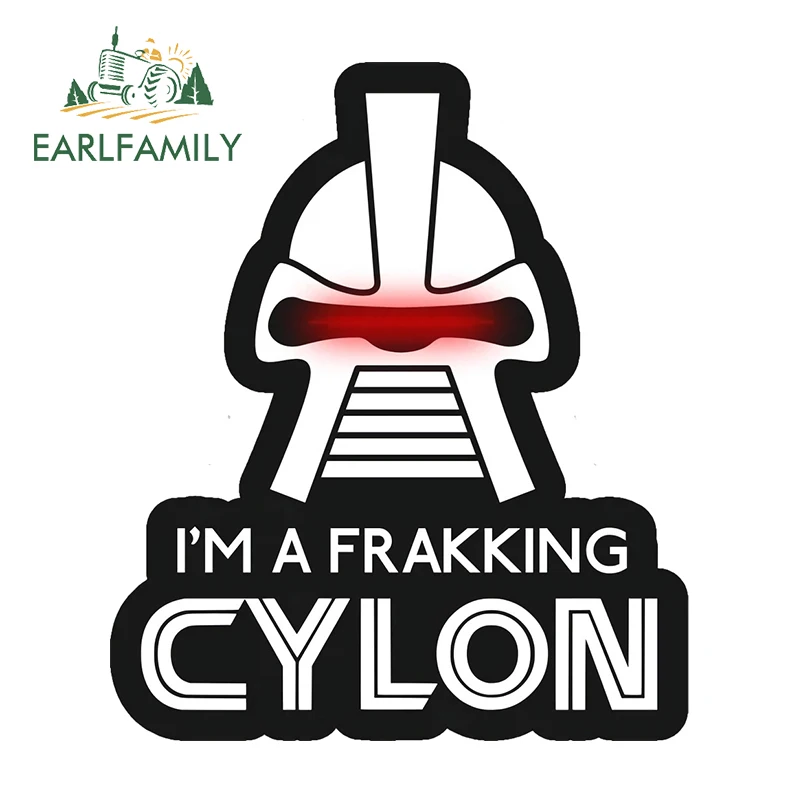 EARLFAMILY 13 см x 11,1 см для Cylon Battlestar галактика автомобильные наклейки оригинальная личность Водонепроницаемая JDM наклейка кондиционер воздуха
