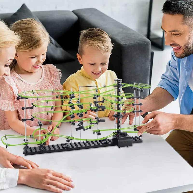 Marble Maze Track & Race Game Marble Maze Game Marble Runs Educatief Marble Roller Coaster Kit Race Game voor kinderen vanaf 14 jaar