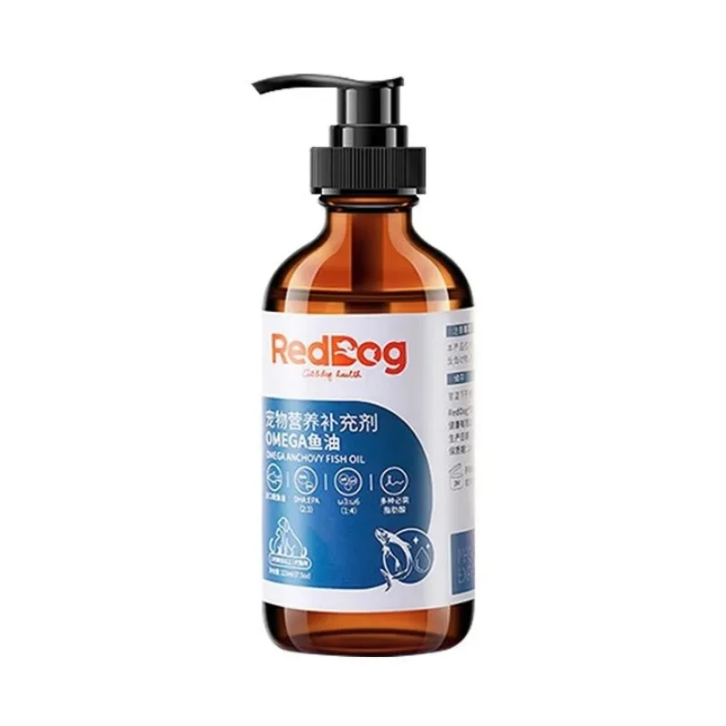 REDDOG OMEGA ANCHOVY FISH OIL Suplemento de nutrição para animais de estimação Fortalecer o casaco de pele do físico e a saúde do cabelo para cães e gatos