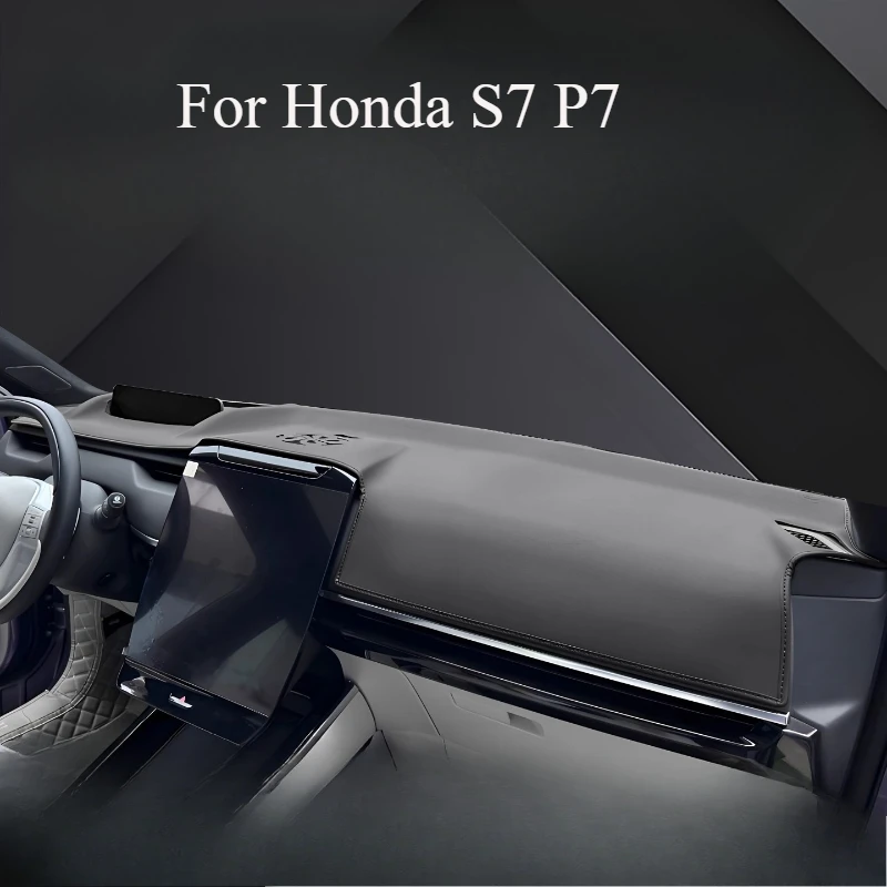 For Honda S7 P7 Dashboard Sun Shield Mat, Anti-Glare Leather Dashboard Cover, Car Interior Sunshade Protector