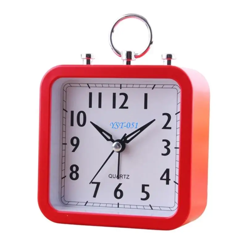 E15A Plastic Quiet Operation Analog Alarm Clock Accurate Quartzs Movement Table Clock Suitable For Gift Or Personals