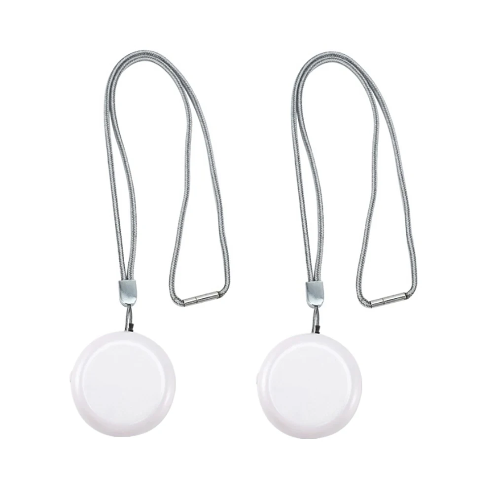 2Pcs Personal Wearable Air Purifier Necklace Mini Portable Air Freshener Ionizer Negative Ion Generator White