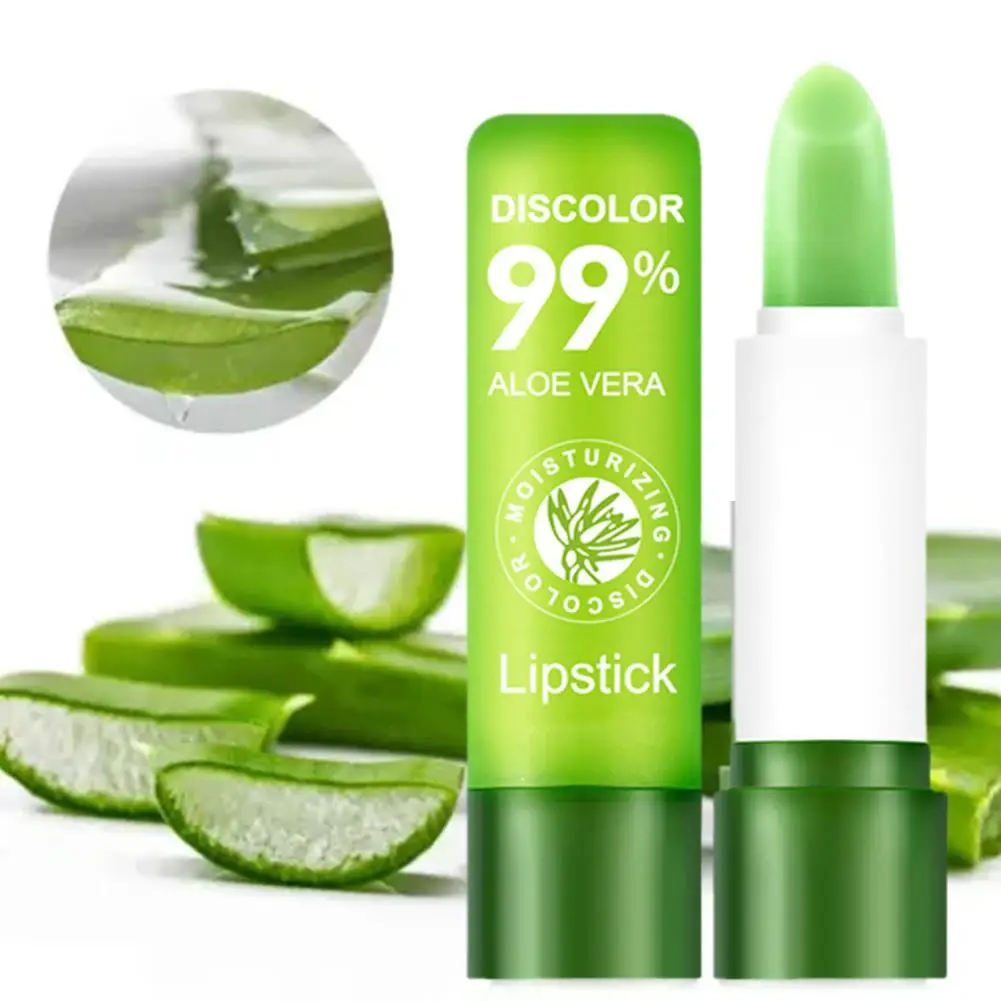 Waterproof Color Changing Lipstick Long Lasting Not Easy To Fade Aloe Vera Lipstick Moisturizing Color Nourishing Lip Balm Women