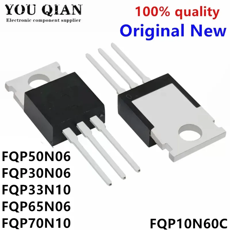 5PCS FQP50N06 TO220 50N06 TO-220 FQP30N06 30N06 FQP33N10 33N10 FQP65N06 65N06 FQP70N10 70N10 FQP10N60C 10N60C 10A 600V