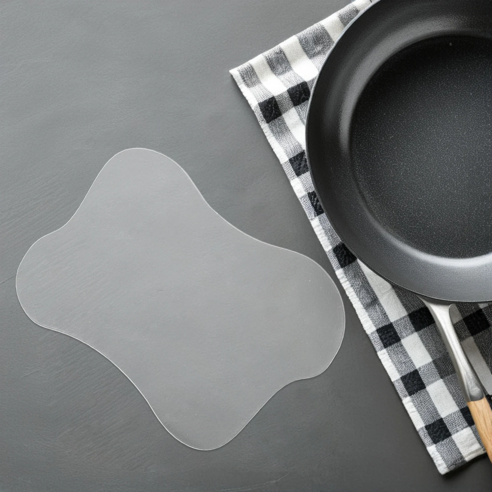 

2Pcs Acrylic Irregular Shape Coasters Transparent Waterproof Heat Resistant Cup Mat for Dining Table Coffee Office Desk Decor