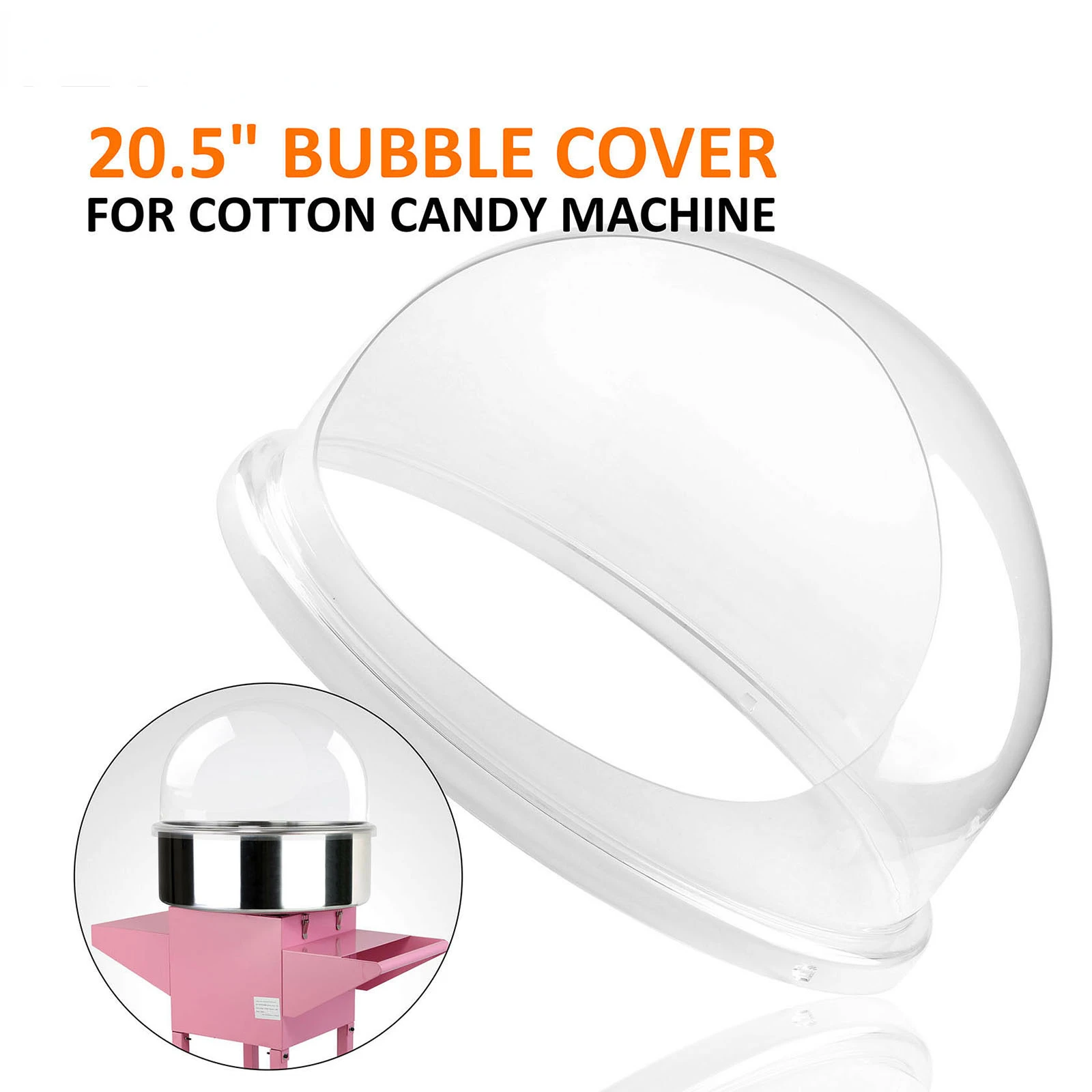 Commercial Cotton Candy Machine Cover Clear Floss Sugar Maker Bubble Shield Dome Childrens Party Holiday Celebration