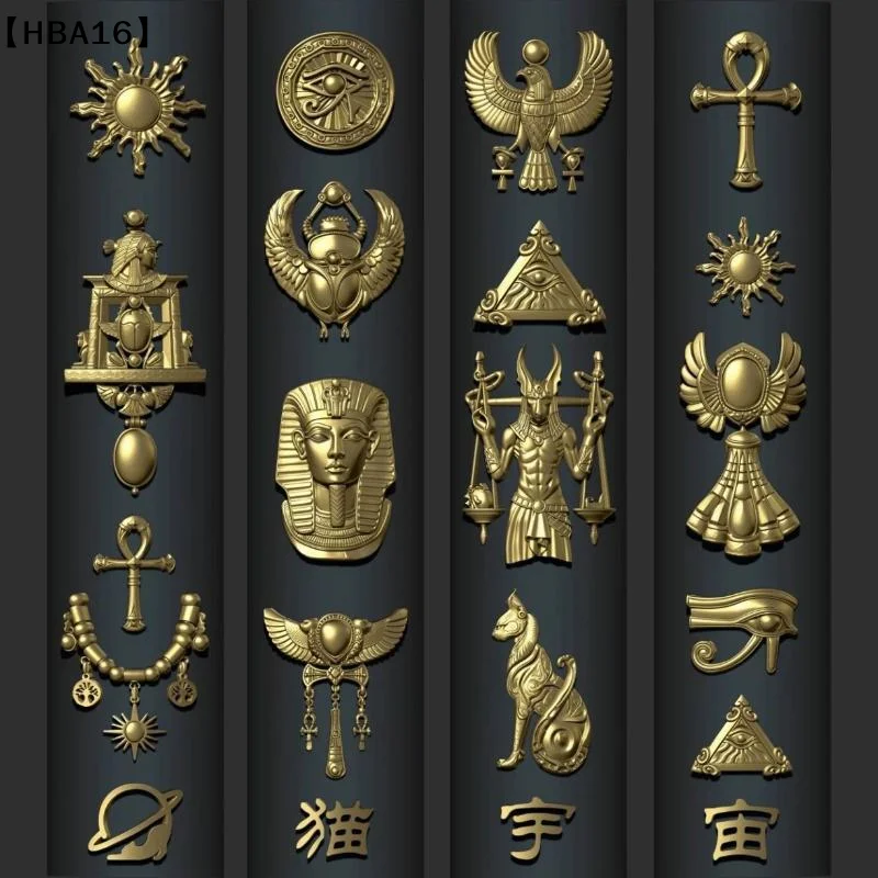 〔HBA16〕Chinese Style Lion Dance Silicone Nail Mold Retro Egypt Nails Templates DIY Nail Art Decoration Manicure Design Tools