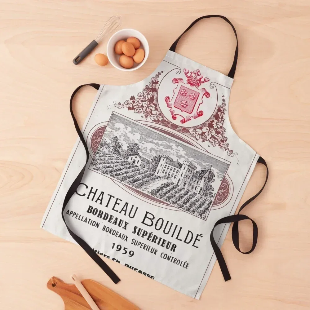 

1959 Chateau Bouilde Bordeaux (color) Apron Home Utensils For Men Things For Kitchen christmas kitchen Apron