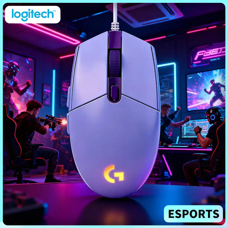 

Logitech G102 Gaming Mouse, HERO Sensor, 20M Click Durability, RGB Sync, 6 Keys for Marathon Gaming