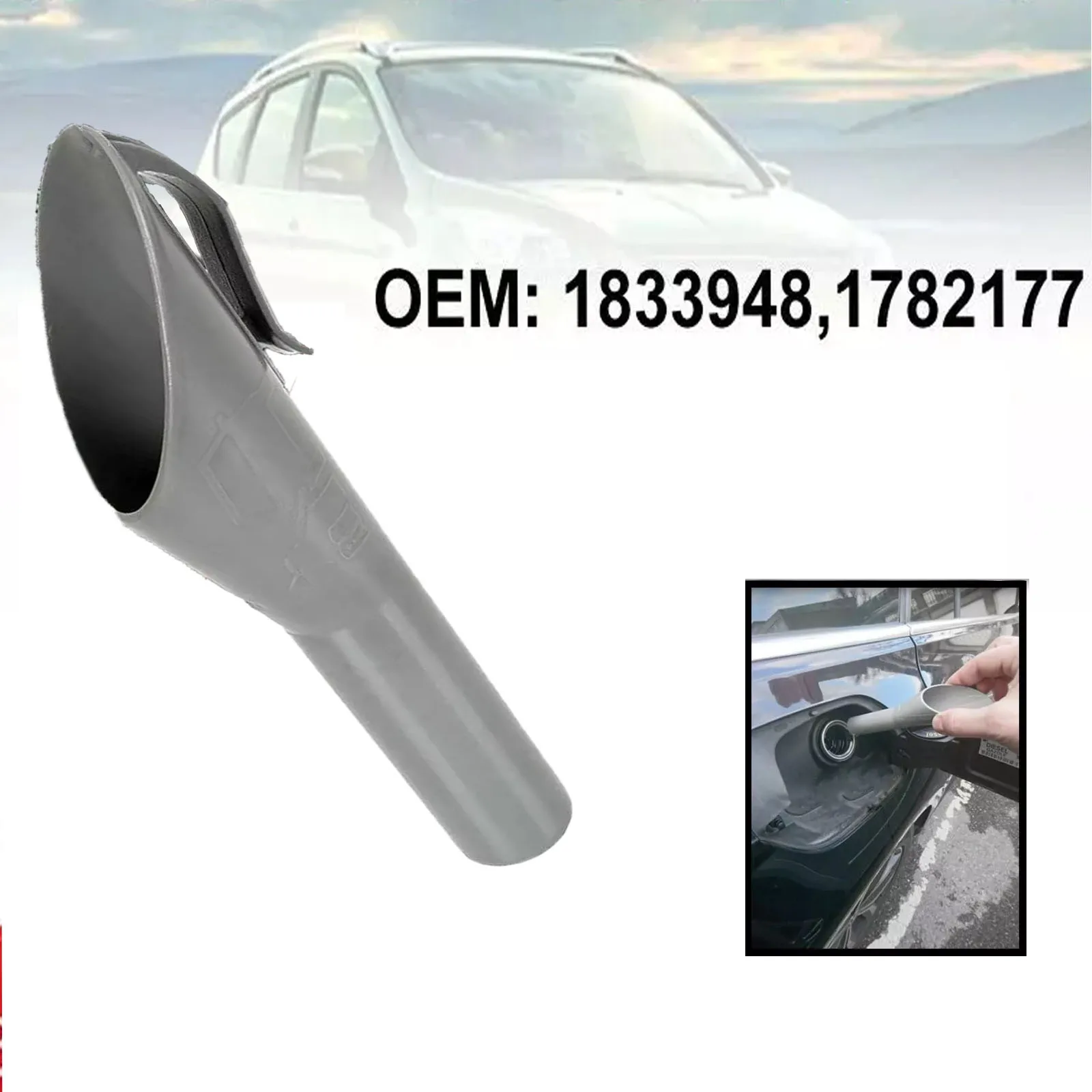 1pcs Fuel Filler Funnels Transit Fiesta Kuga Emergency Diesel Fuel Filler Funnel 1833948 For Ford Diesel Elbow Automobiles Parts