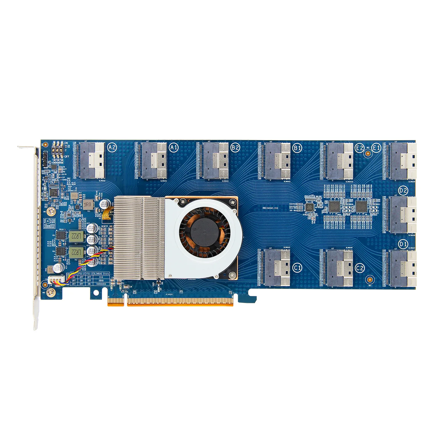 Broadcom PEX88096 PCIe 4.0 X16 To SFF-8654 Switch Adapter External Multi GPU NVMe Expansion Card