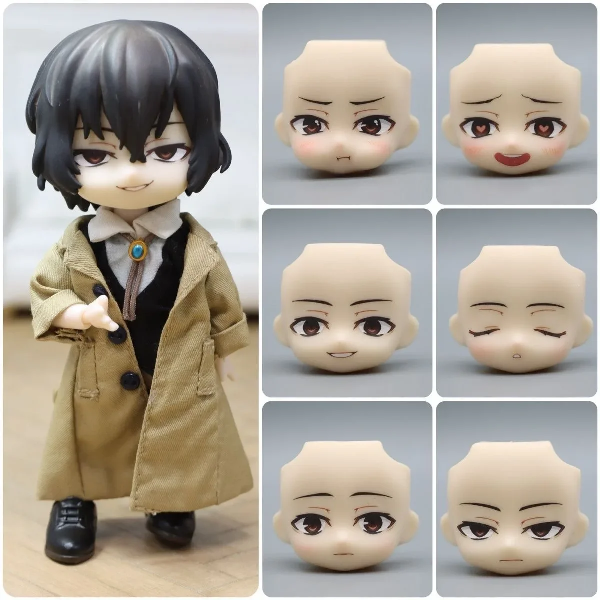 

Dazai Osamu Ob11 Face GSC YMY 1/12 Doll Handmade Water Sticker Faceplate Anime Game Cosplay Toy Accessories