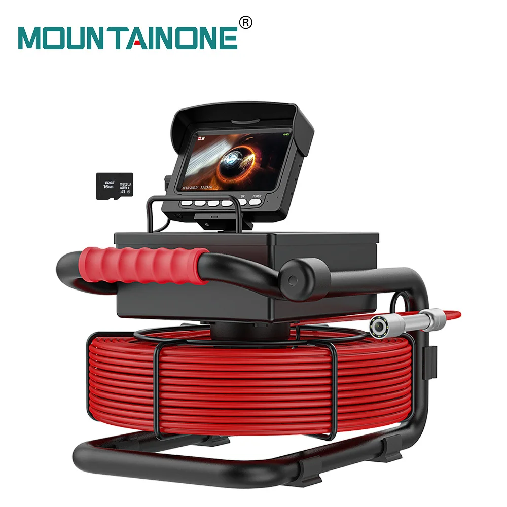 كاميرا فحص أنابيب الصرف الصحي ، المنظار الصناعي مع 4.3 مراقب ، بطاقة 16GB ، DVR ، IP68 ، استنزاف 17 مللي متر ، 22 مللي متر ، 1200TVL