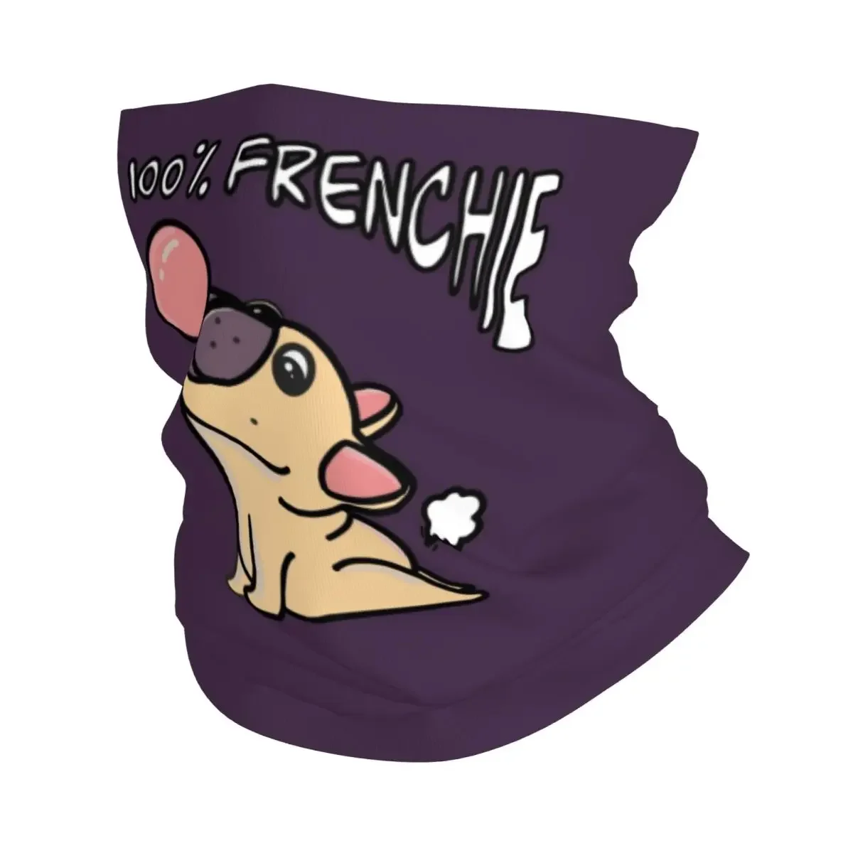 100% French Bulldogs Bubble Gum Yoga Fart Bandana Neck Gaiter Printed Mask Scarf Headband Cycling Unisex Adult Windproof