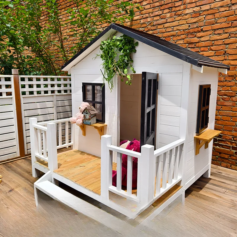 

Outdoor chalet gazebo construction garden homestay assembly courtyard pet room movable children's game wooden house