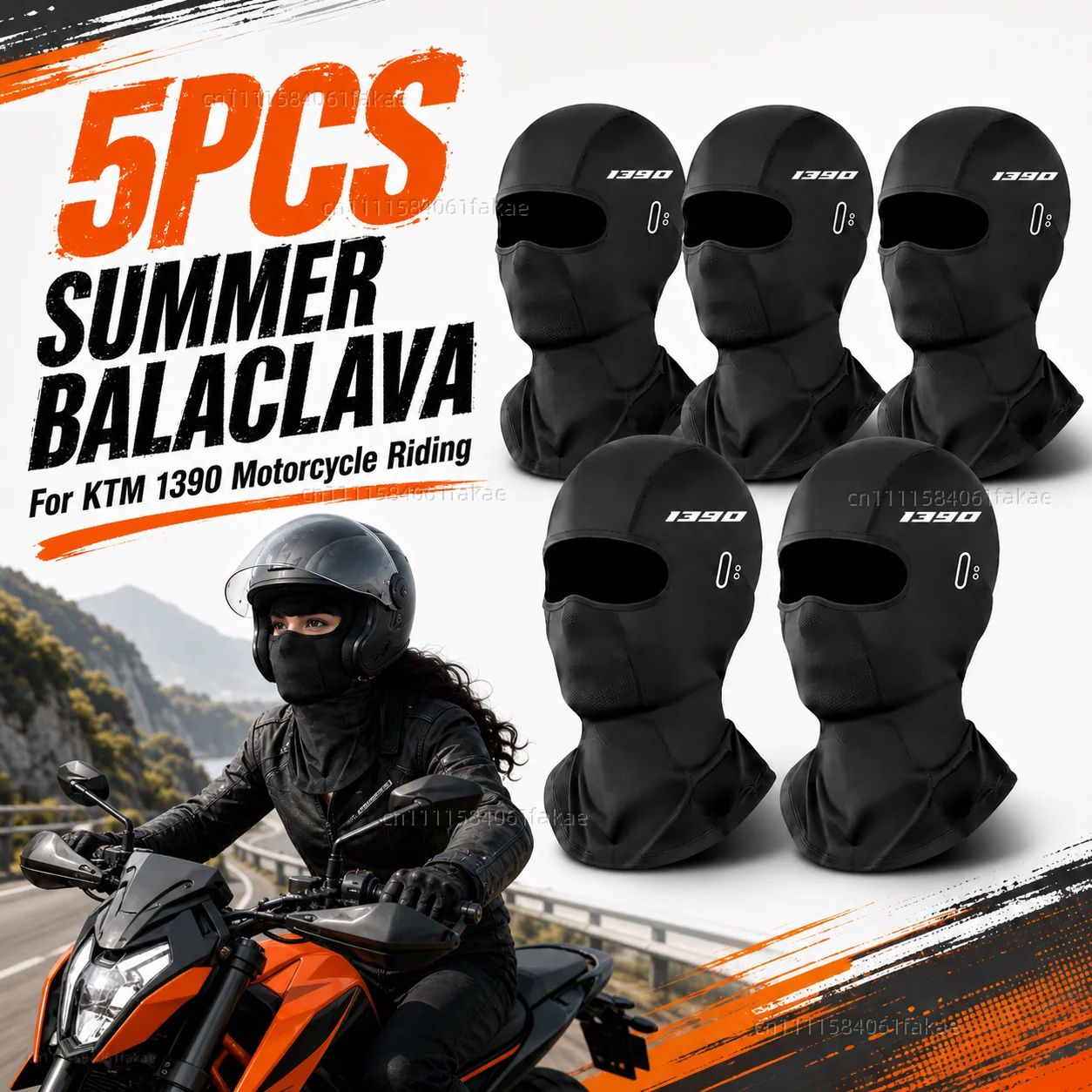 

5PCS Motorcycle Balaclava Summer UV Protection Glasses Face Breathable Hole For KTM 1390 Super Adventure 1390 Super Duke R 2023+