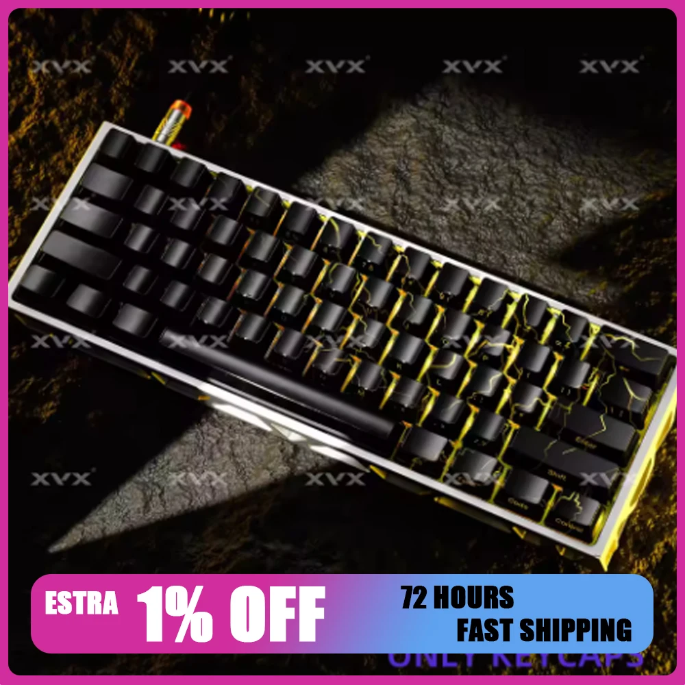 XVX Lightning Stripe 2.0 PC Keycaps Transparent Keycap OEM Height IMD Process Keyboard Keycaps Customized PC Accessories Gifts