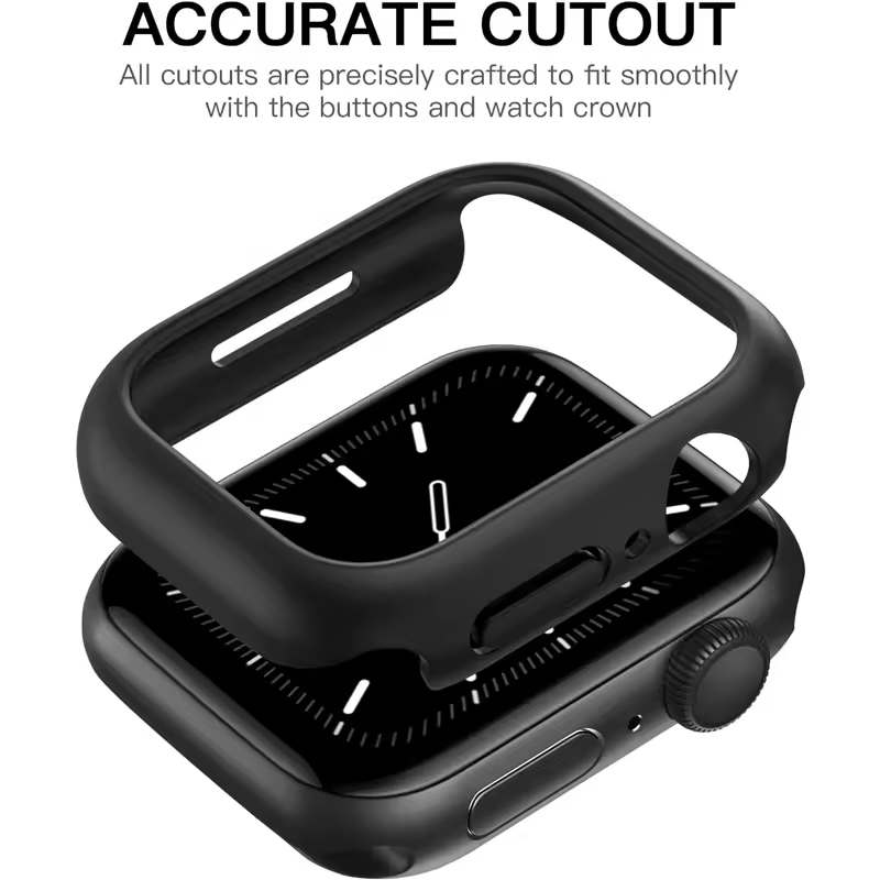 Case for Apple Watch 45mm 41mm 40mm 44mm 42mm 46mm Protective Cover Matte Hard PC Bumper Frame No Glass iWatch 10 SE 9 8 7 6 5 4 - Image 3
