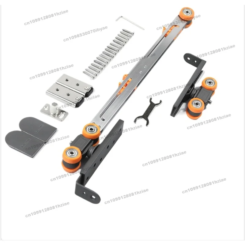 吊り下げ式スライドドア、キッチン用スライドレール、木製吊り下げレール、120kg対応スライドレールアクセサリー、吊り下げ式