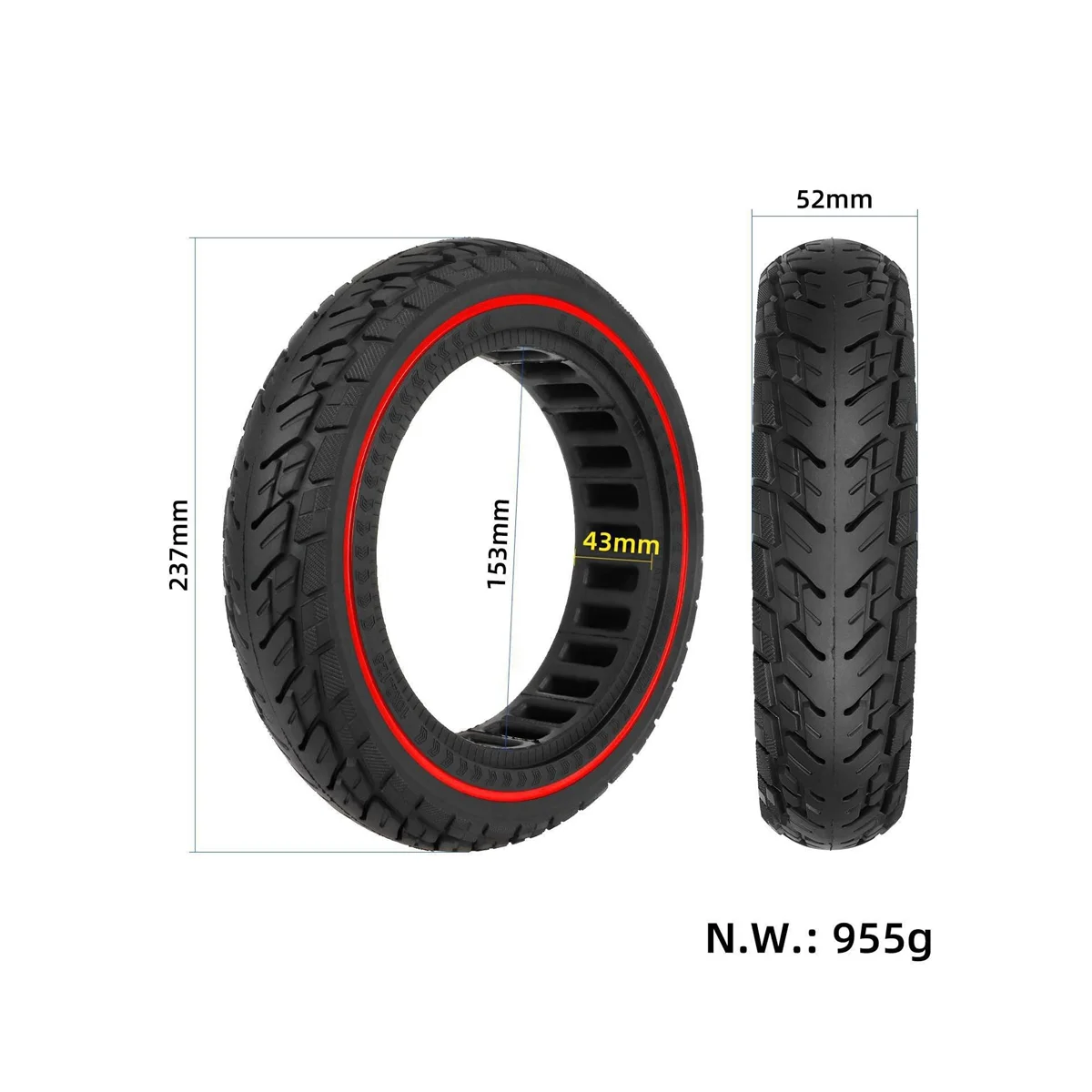 10 Inch Electric Scooter Solid Tire ULIP10X2.125 Free Inflatable Nine F20F30F40 Universal Tire