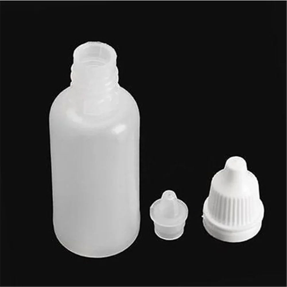 10pcs 10ml Soft LDPE Plastic Empty Squeeze Eye Drops  Juice E-Liquid Dropper Bottles with 10 bottles of 2 funnels Container