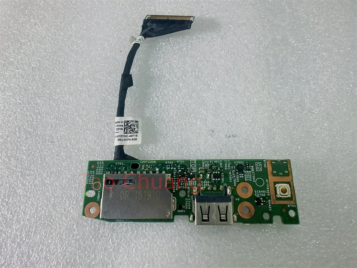 FOR DELL Inspiron 14 5482 2-in-1 USB SD card reader power button board 17B85-1 02Y03W 015YHC