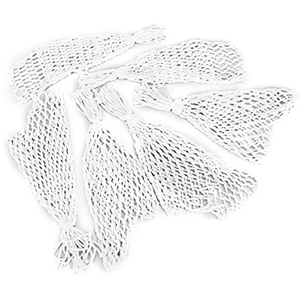 

6Pcs Snooker Table Net Bag White Cotton Heavy Duty for Pool Table Replacement 2 Inch Ball Compatible with Multiple Pockets