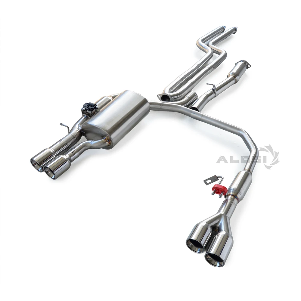 1.5mm Thick Stainless Steel Cat-Back Exhaust for 535i E60 N54 3.0T 2003-2009 Valvetronic Adapter Included