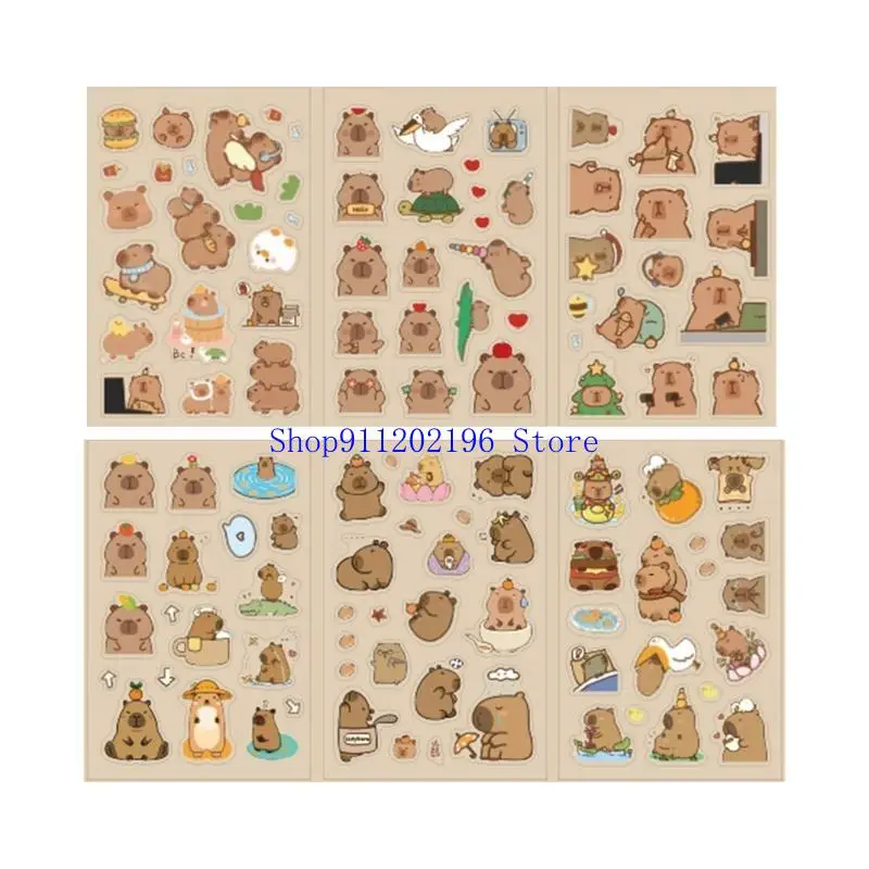 P82A Animal Sticker Water Resistant Aesthetic Sticker for Scrapbook Notebook Phone