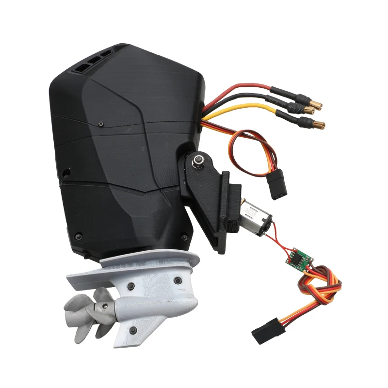 1PCS RC Jet Pump Boat Outboard Handing Motor with 3D Printed Out Shell External Engine 3S Power 2217 Brushless Motor for DIY