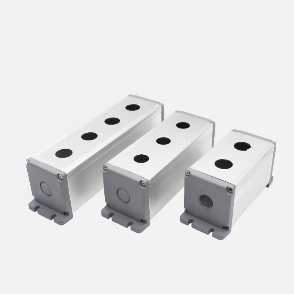 Metal Plastic Push Buttons Box 4 Hole Waterproof Aluminium Plastic Control Box for 16MM/22mm Power Electrical Distribution