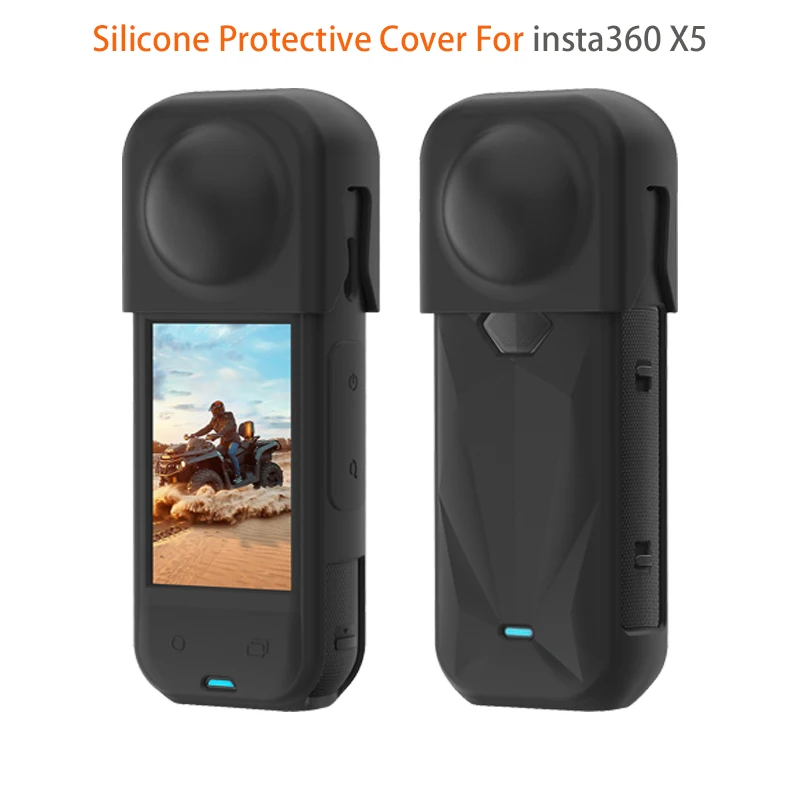 2-IN-1 Lens Cap + Silicone Case for Insta360 X5, Lens Protector Cover & Insta 360 Camera Body Protection Cover (Accessories Set)