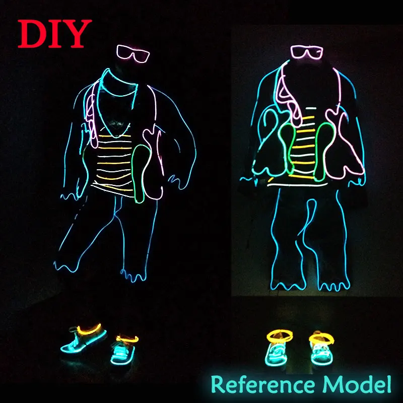 Luminous Costumes Holiday Unsex Concert Grand Event Carnival Performance Strip Clothes Led Dance Performance Costumes