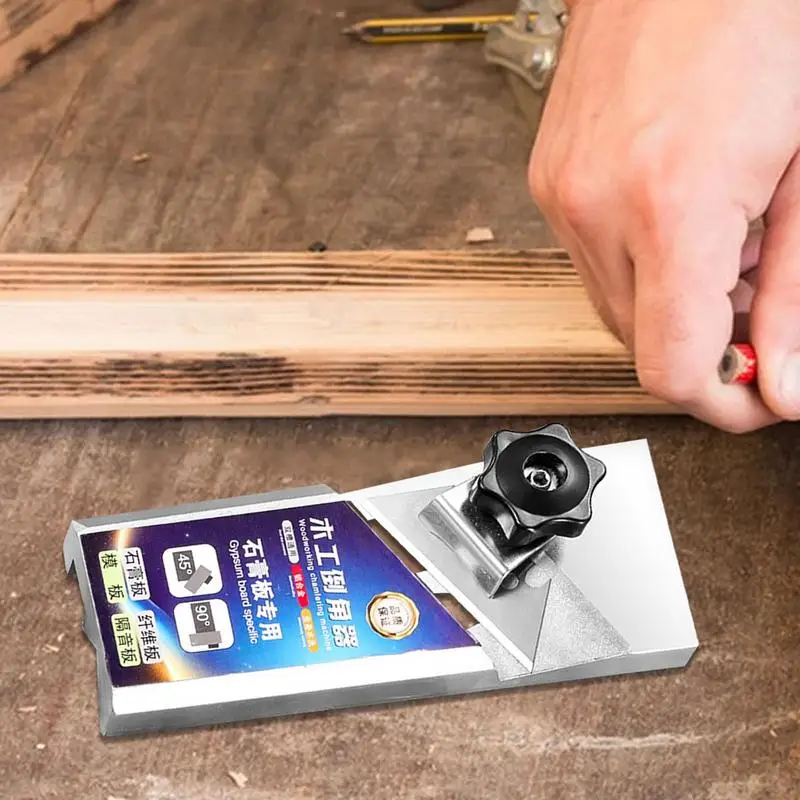 Drywall Trimming Tool Manual Aluminum Alloy V Cutter Multi-Functional 45 Degree Anti-Slip Edge Chamferer For Plasterboard