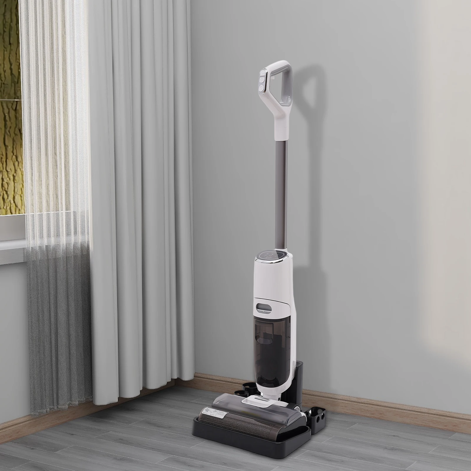 

250w Intelligent Wet Dry Dual-Use Vacuum Cleaner, Cordless Hardwood Floor Cleaning Machine, One-Step Cleaning Vacuum Cleaner