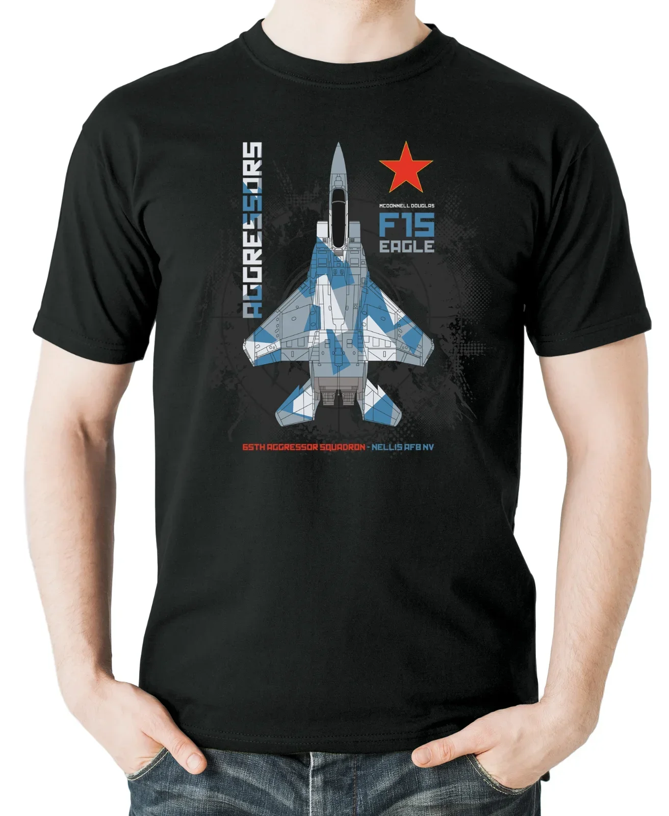 Aggressor F15 Eagle Fighter Aviation Themed T-Shirt 100% Cotton O-Neck Summer Short Sleeve Casual Mens T-shirt Size S-3XL