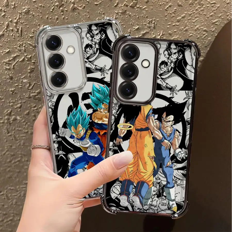 Funda de teléfono para Samsung Galaxy A25 A52 A26 A33 A35 A36 A24 A17 A15 A13 A16 A21s funda suave Dragon Ball Super Blue Vegeta Goku