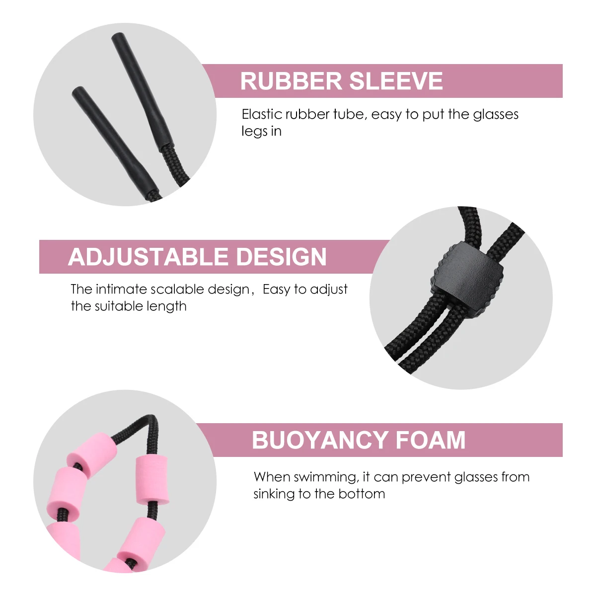 

Glasses Lanyard Rope Accessories Fixed Chain Sports Hanging Swimming Scalable Supplies