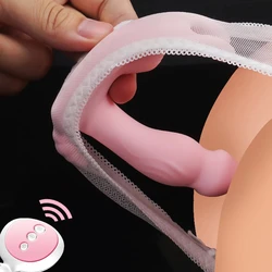 Couple Massager MasturbatorNew Telescopic Heating Vibrator for Women G Spot Big Dildo Vaginal Tongue Licking Sex Toys for Adult