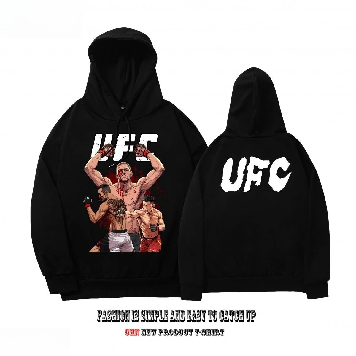 UFC MMA Mixed Martial Arts Sweatshirt Boxing Gym Sports Training Jacket Unisex Men Women Kickboxing Combat Fight Gear