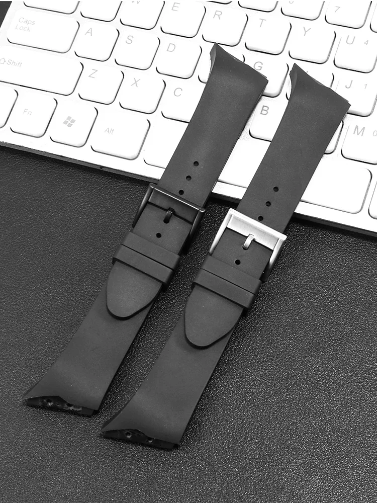 Watch Strap for Hamilton Adventure Watch Band Silicone Presley 75Th Anniversary Black Man H24655331 H24615 Rubber Chain Men 25mm