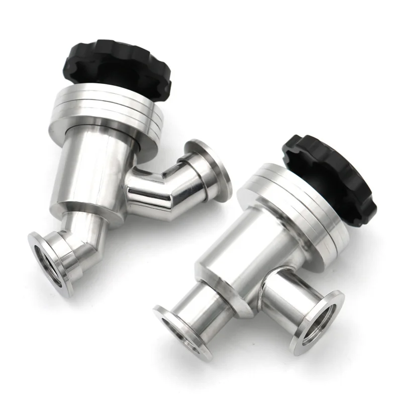 304 Stainless Steel Y-Type L-Type Manual High Vacuum Baffle Valve Angle Valve Flapper Valve Gas Safety Valve KF16 KF25 KF40 KF50