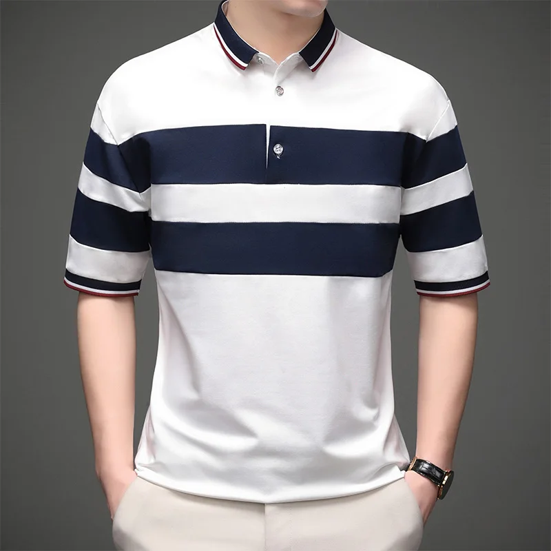 

Men's POLO Shirt 2024 New Summer Loose and Breathable Lapel Fashionable Outdoor Sports Short Sleeved Casual Business T-shirt