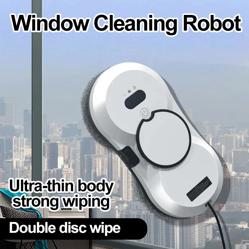 

Робот для мытья окон, распыление воды, ультратонкий робот, очиститель окон, автоматическая электрическая швабра для стекла, влажная умная память
