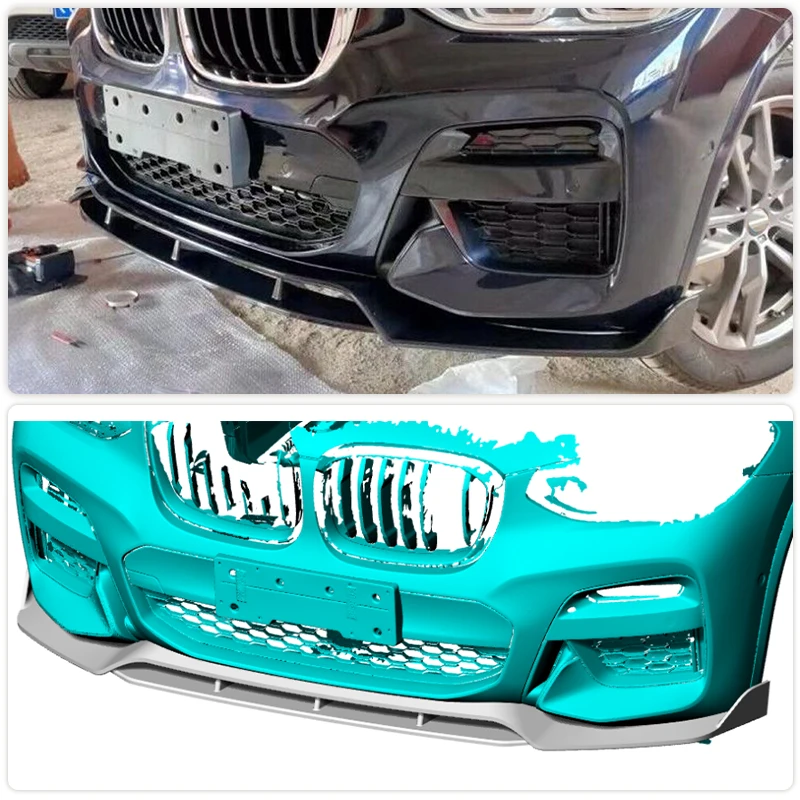 Car Front Bumper Lip Spoiler Splitter For BMW X3 G01 X4 G02 M40i Sport Utility 4-Door 2018 2019 Racing Front Lip Chin Apron