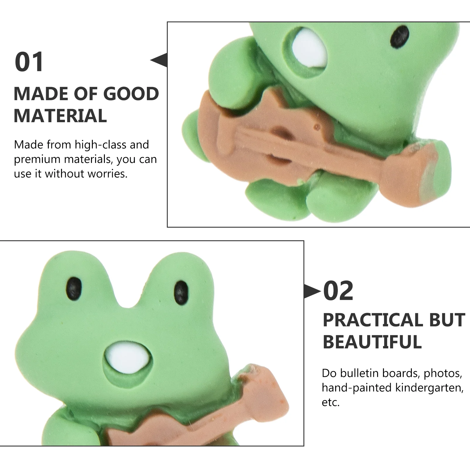 20 Pcs Frog Pushpin Multi-function Thumb Tacks Decorative Poster Accessory Supply Pushpins Message Board Cartoon Portable