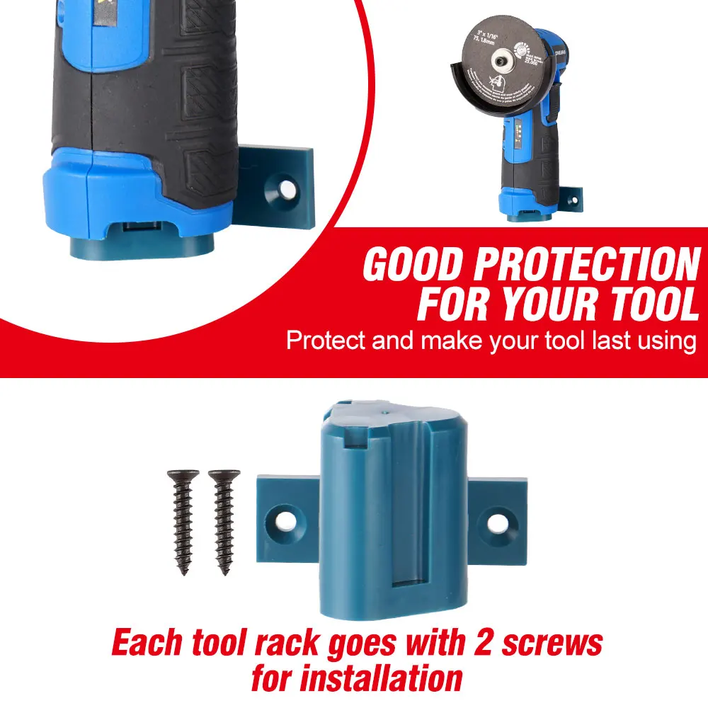 ONEVAN 리튬 이온 배터리 홀더 보관 전동 공구 고정 브래킷, 디스플레이 랙 버클, Makita, Milwaukee, Bosch, Dewalt