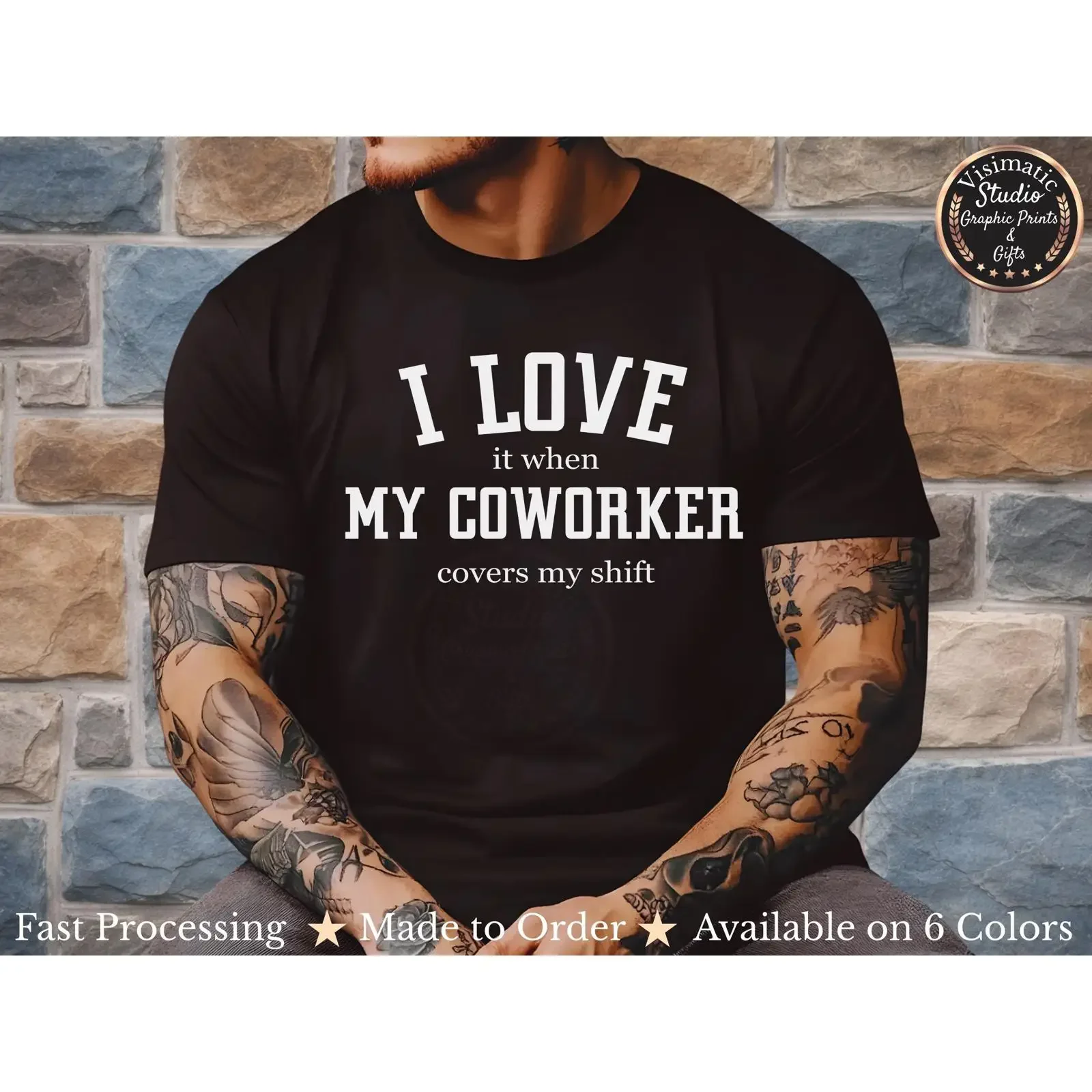 I Love It When My Coworker Covers ShifT T Shirt Funny Work Office Humor Worker vintage Washed homme Stretched Comfortable
