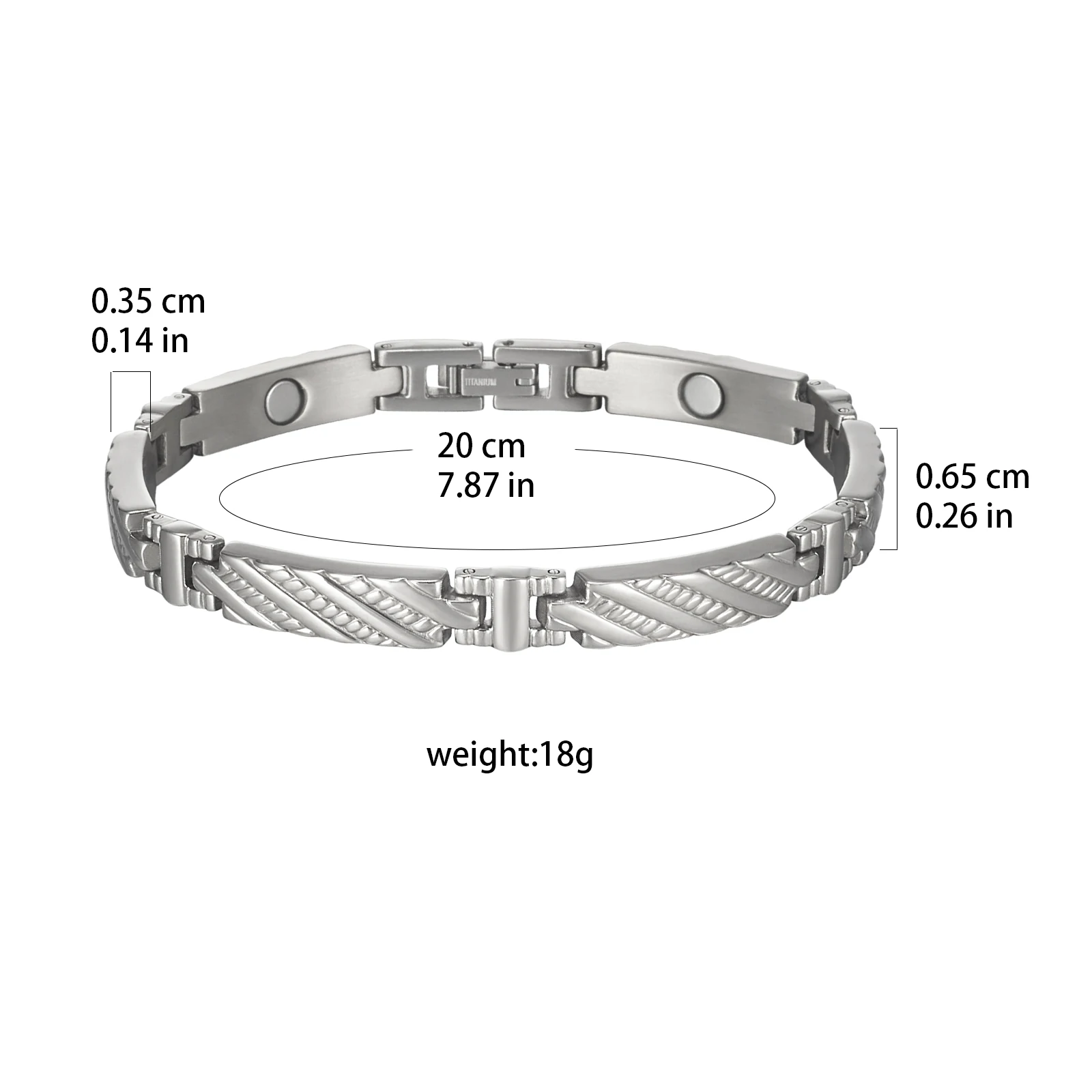 Wollet Magnetic Bracelet for Women, Titanium Bracelets with Magnet Classic Design Fashion Jewelry Gift